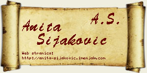 Anita Šijaković vizit kartica